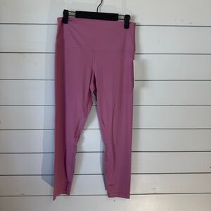 Lululemon align ribbed HR leggings 25" pink women's size 10 NWT
